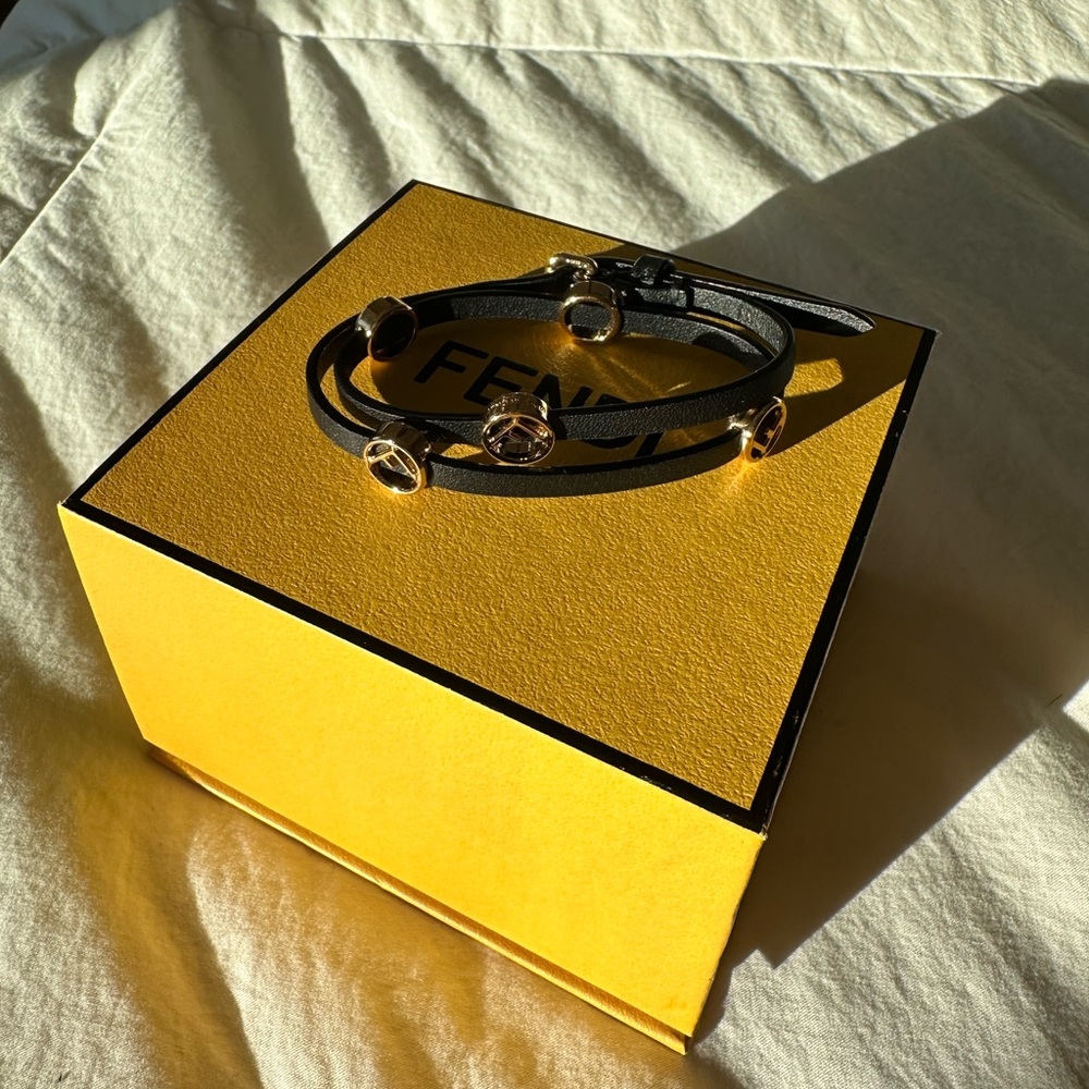 Fendi Leather Wrap Bracel